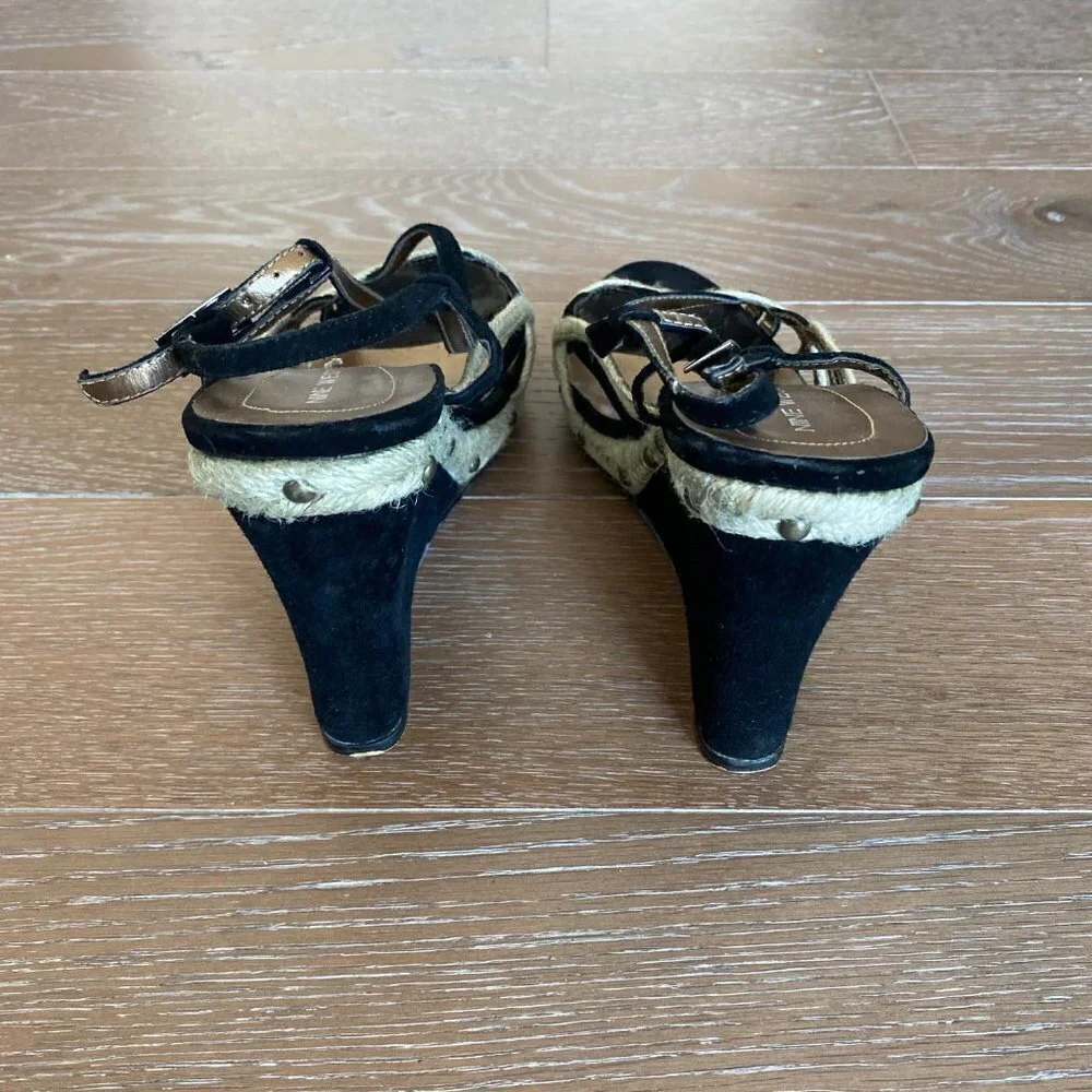 Nine West Suede & Burlap Strappy Sandal | 9.5M